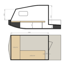 Hardtop 2,5m SilverCarp L-Betten