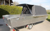 Karpfenboot SilverCarp Zelt mit Vordach